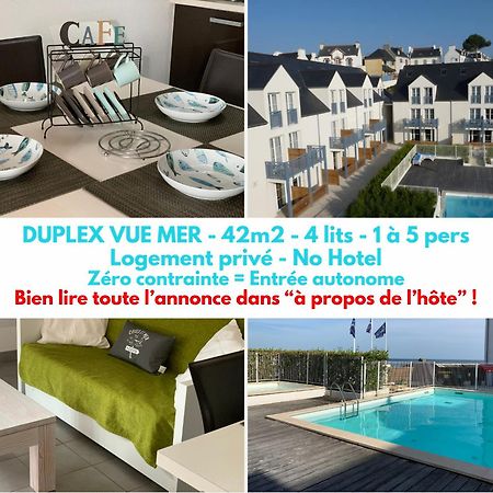 Duplex Vue Mer - Plage A 100M- 4 Lits - Parking Sous Sol Audierne Kültér fotó